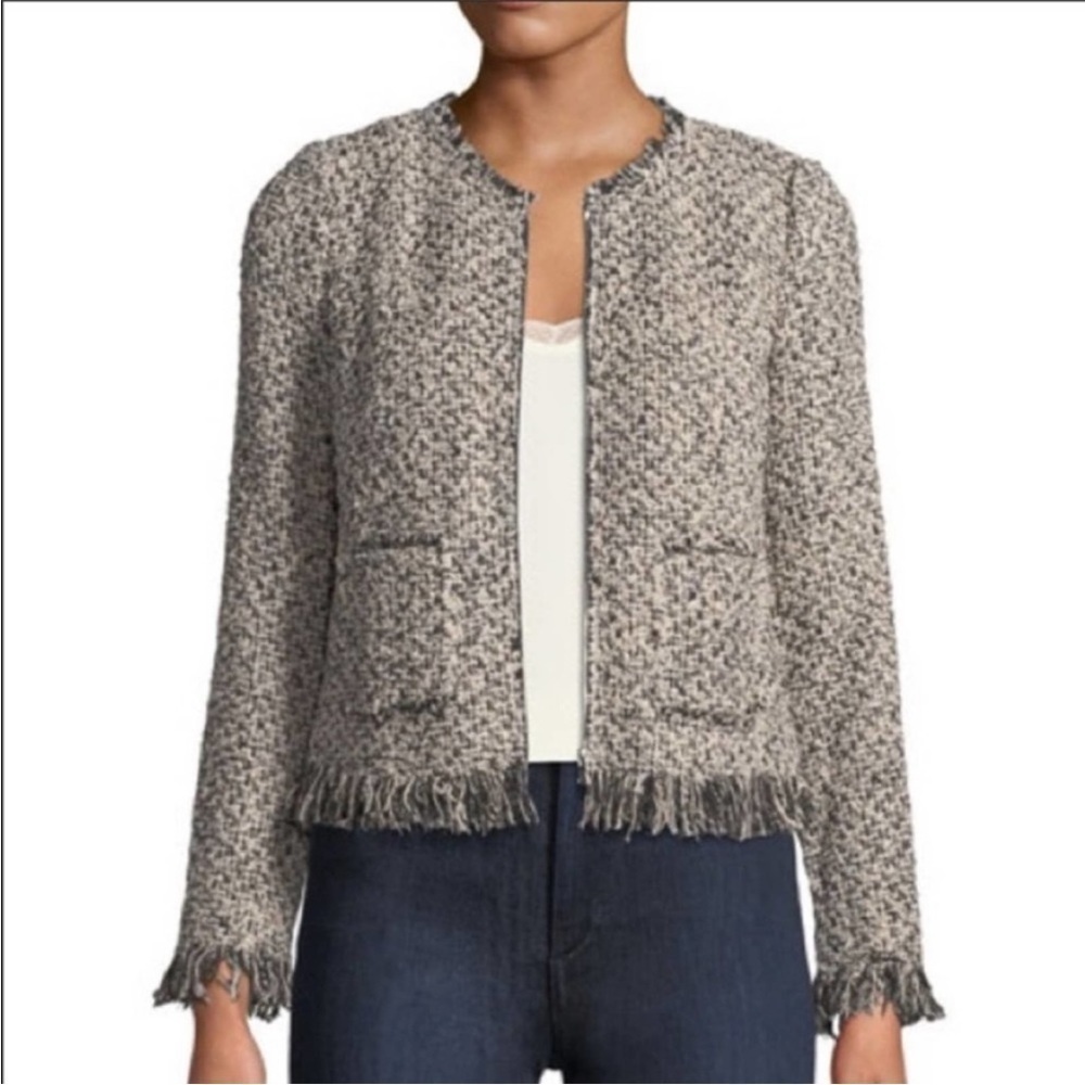 Rebecca Taylor tweed fringe jacket